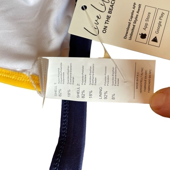 Color-Blocking Sexy Bikini With Spaghetti Straps - Bra-XS - Bottoms -Small NWT - Picture 10 of 12